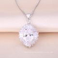 Silver Pendant Necklace with Beautiful cz sonte for Valentine's Day Gift